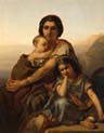 gypsy woman with two children
